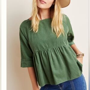 NWT Anthropologie Maeve Maria Babydoll Blouse size M